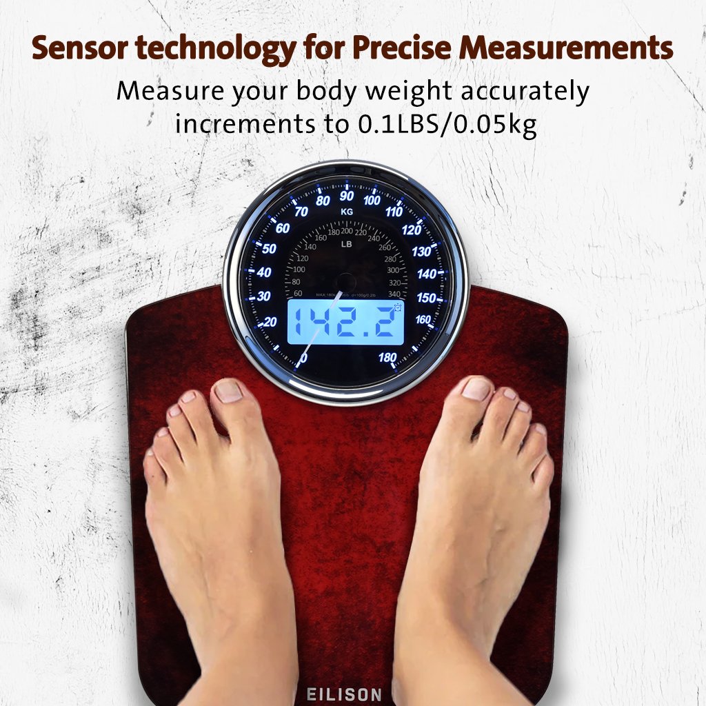 Highly Advance 2-in-1 Digital & Analog Weighing Scale Red
