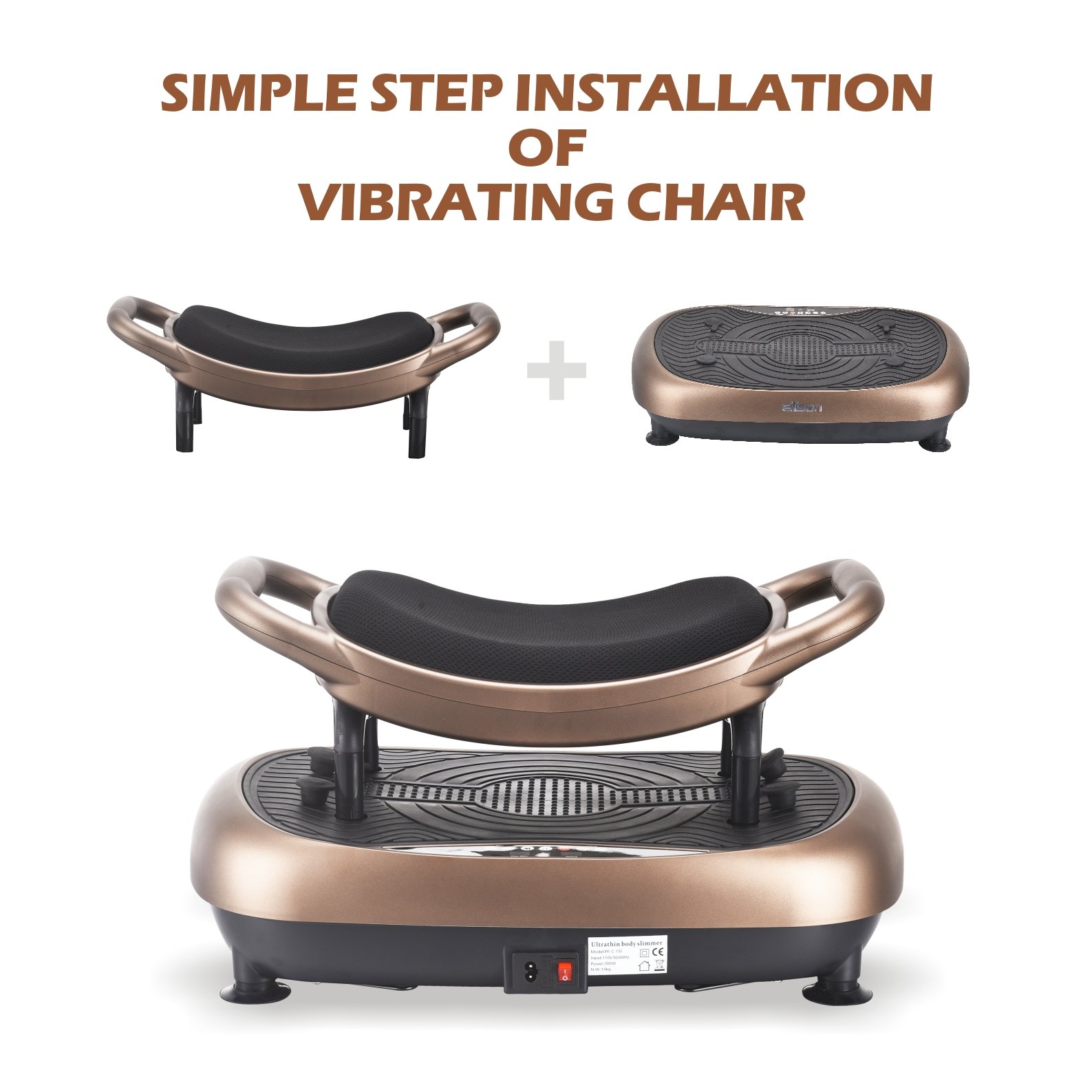 FITABS 3D Vibration Plate Exercise Machine - Brown