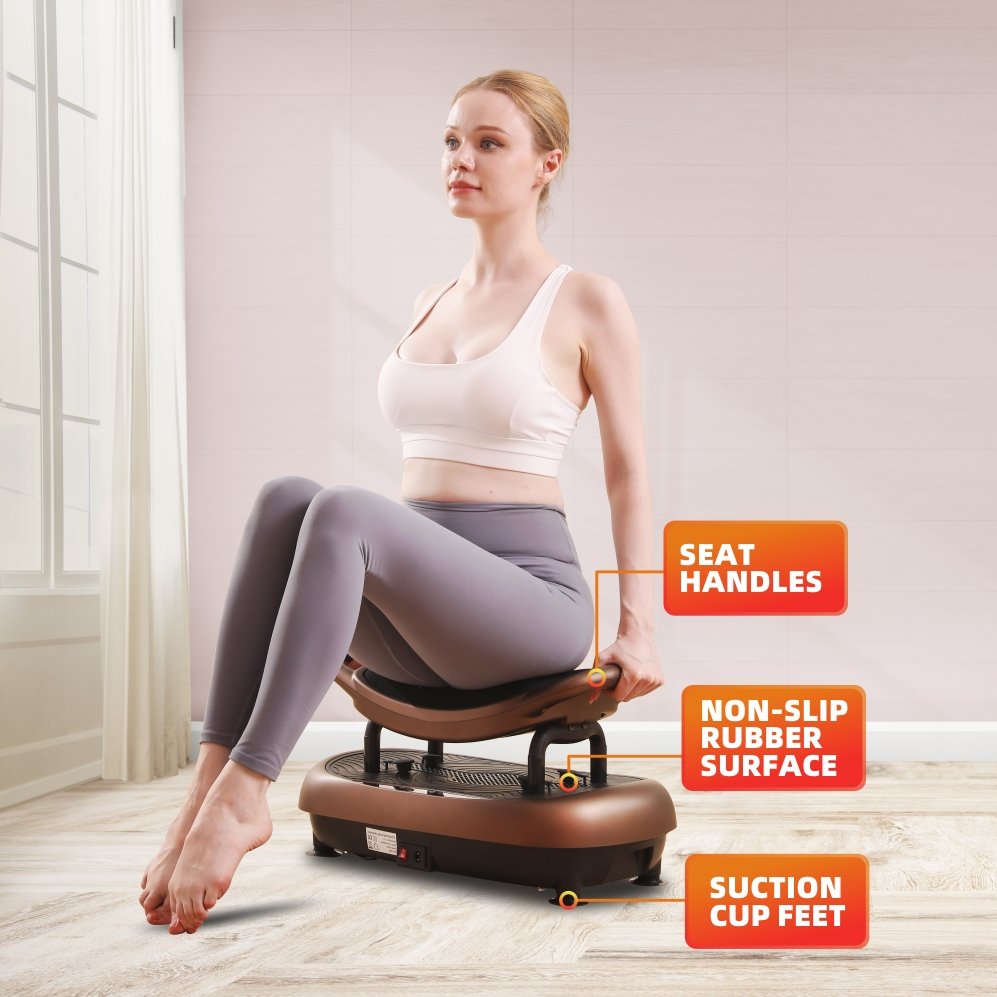 FITABS 3D Vibration Plate Exercise Machine - Brown