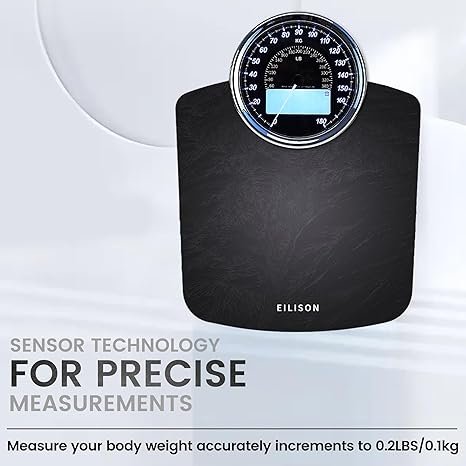 Highly Advance 2-in-1 Digital & Analog Weighing Scale New Black