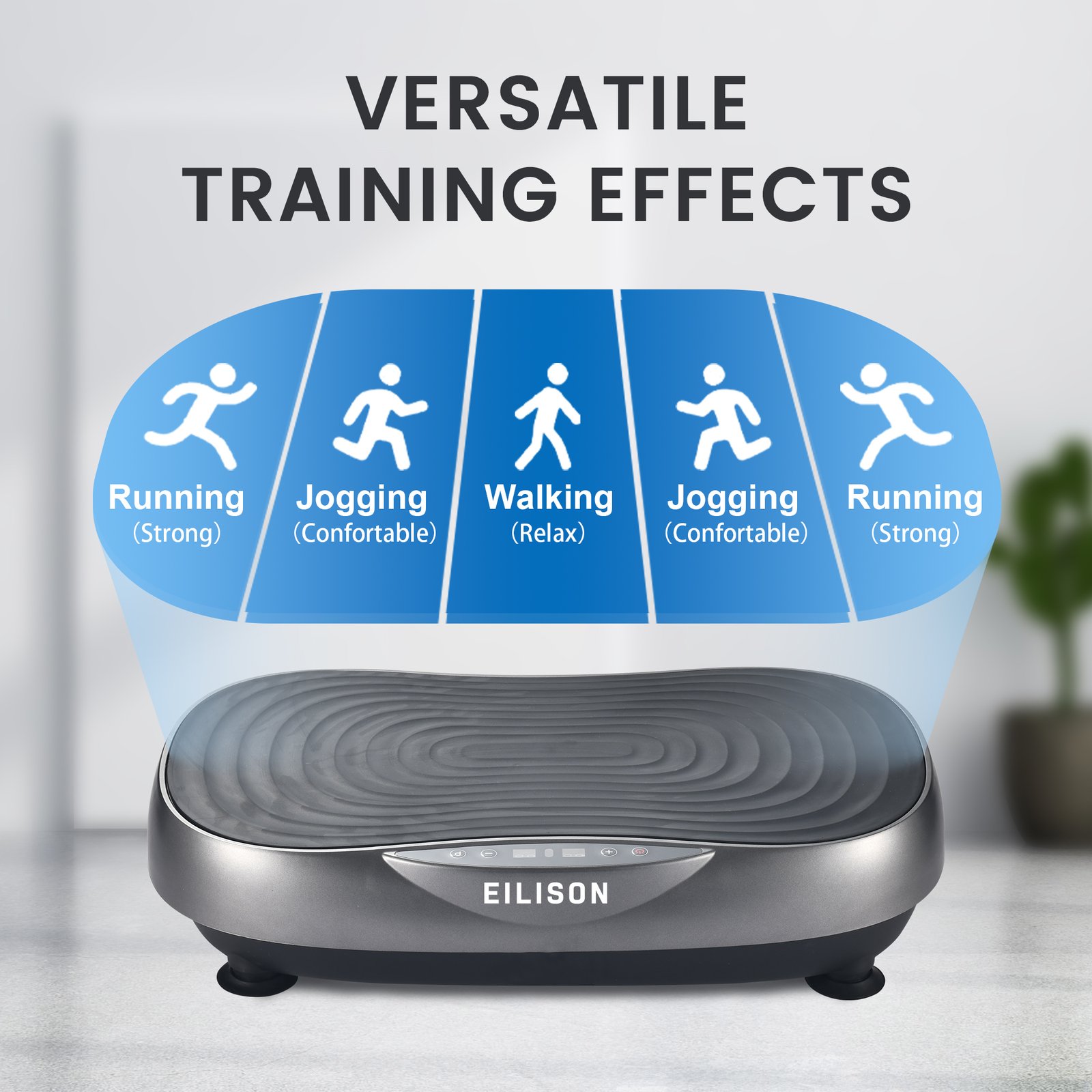 EILISON Glory Vibration Plate Exercise Machine (Grey)