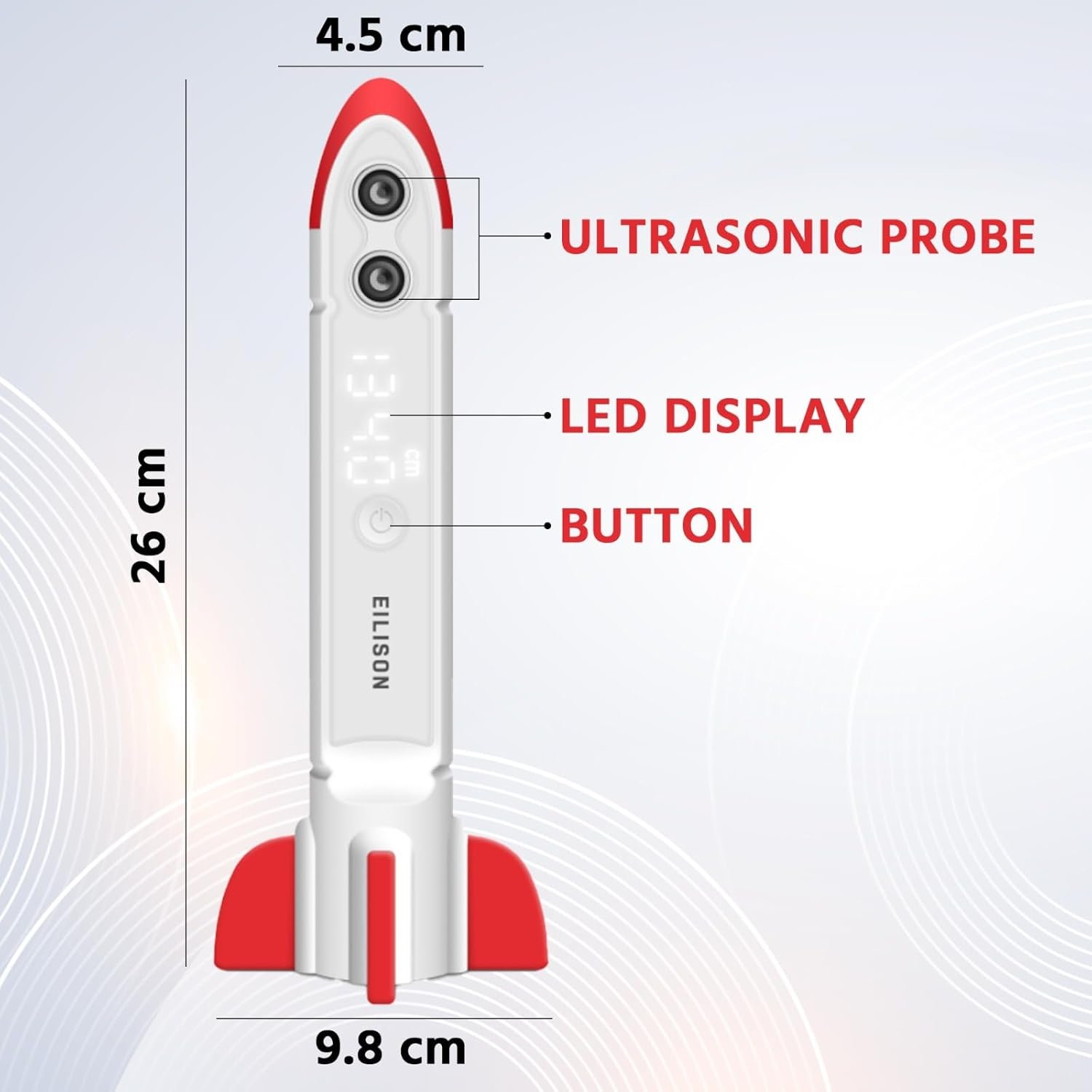 EILISON Handheld Digital Height Measuring Device Ultrasonic Measuring Instrument with App Sync