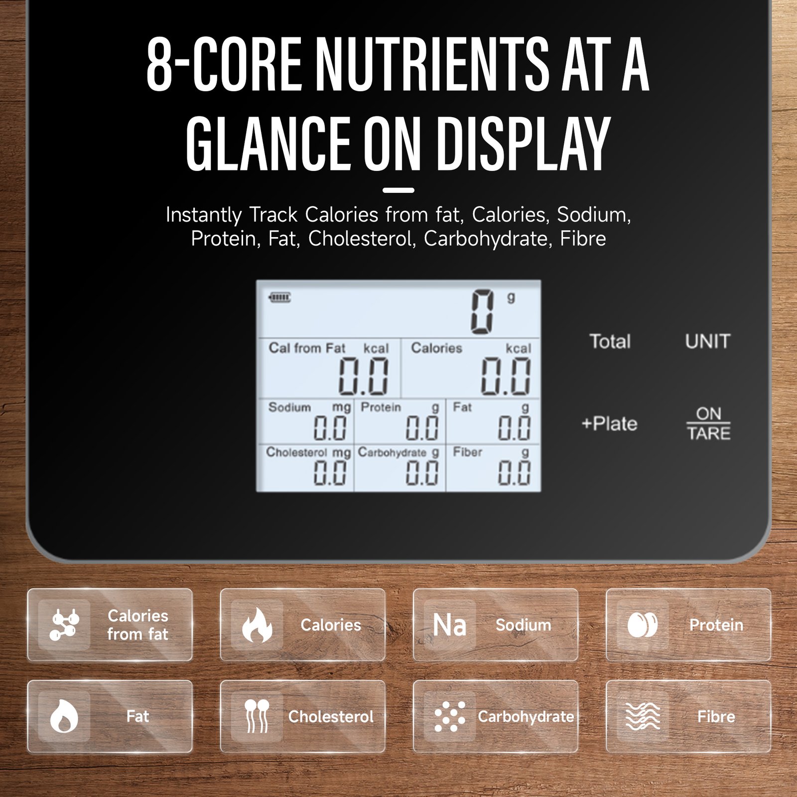 EILISON Smart Kitchen Scale with High-Precision Bluetooth App, Digital Food Scale for Baking (Black)