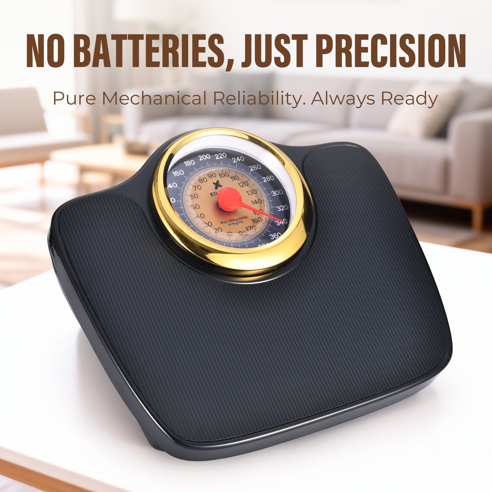 EILISON Mechanical Bathroom Scale for Home Use, Easy Read Analog Weight Scale with Large Display